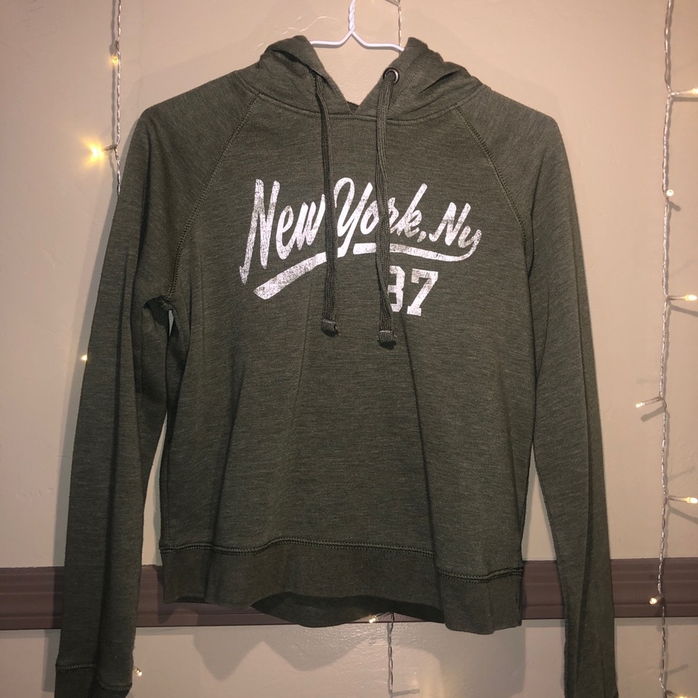 army green sweatshirt